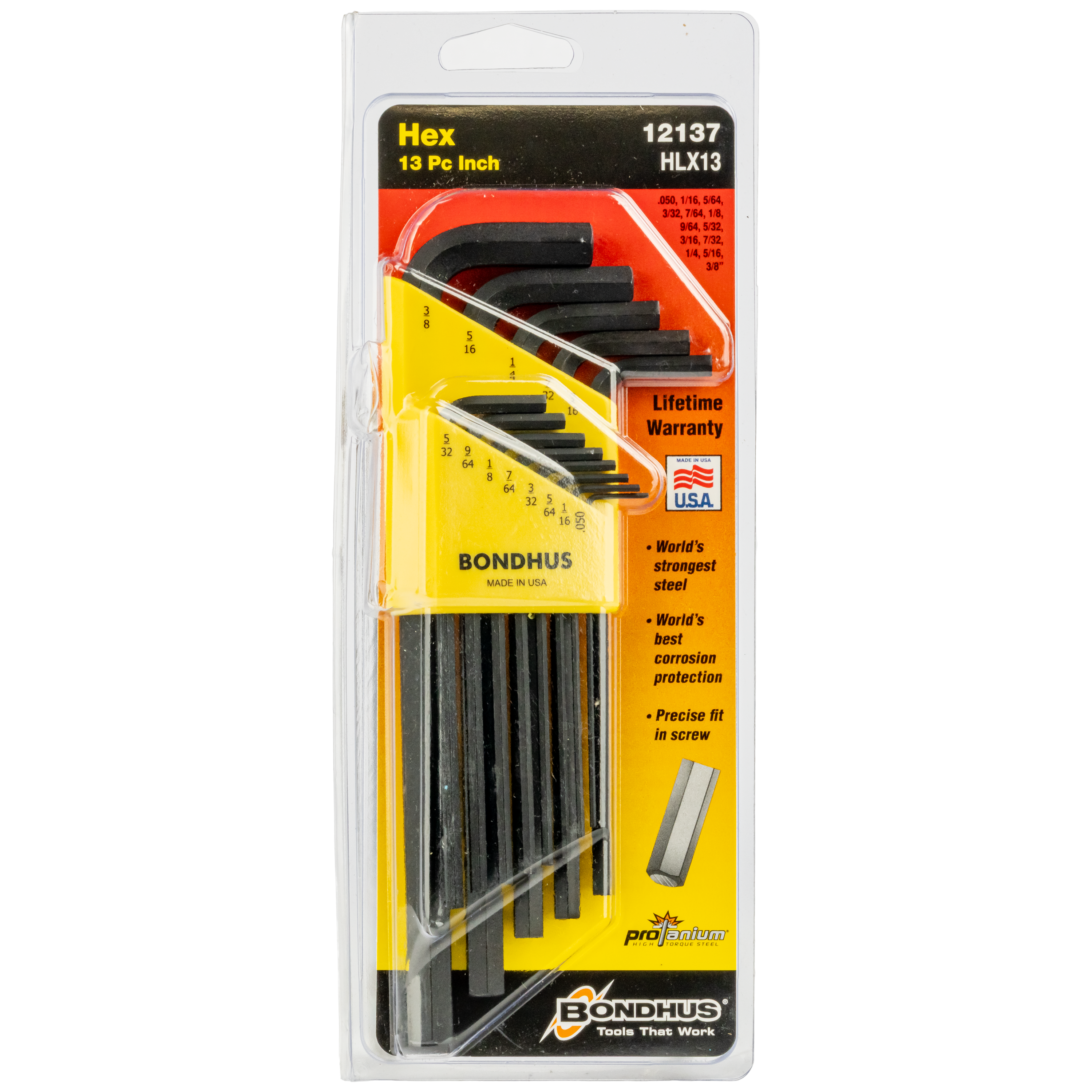 Hex Keys - 13 Piece Long Arm Set